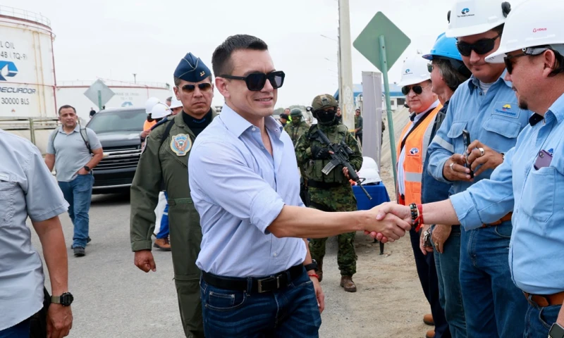El 2024 fue un mal año para la producción petrolera ecuatoriana./ Foto: cortesía Presidencia