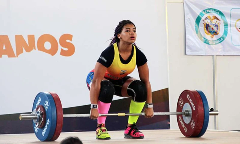 La halterista ecuatoriana Angie Palacios. Foto: El Telégrafo