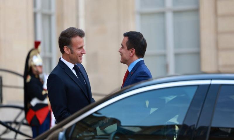 Noboa también mantuvo una reunión con Édouard de Rothschild / Foto: cortesía Presidencia 