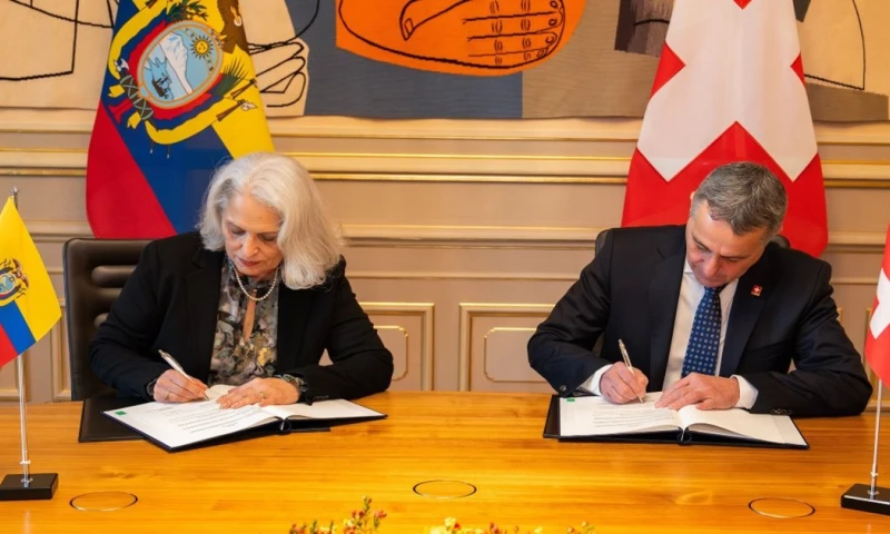 El acuerdo fue suscrito este jueves en Berna por el ministro de Asuntos Exteriores suizo y consejero de Estado Ignazio Cassis / Foto: cortesía Swiss MFA