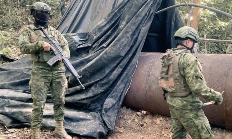 Las operaciones militares contra la minería ilegal se han intensificado en los últimos meses en Ecuador / Foto: cortesía Ejército 