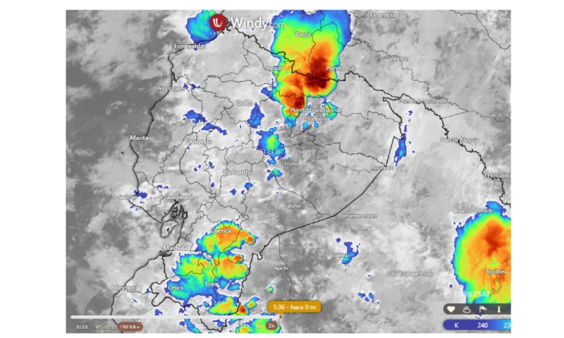 Importantes registros de lluvia se han presentado en el trascurso de las últimas 24 horas./ foto: cortesía Inamhi