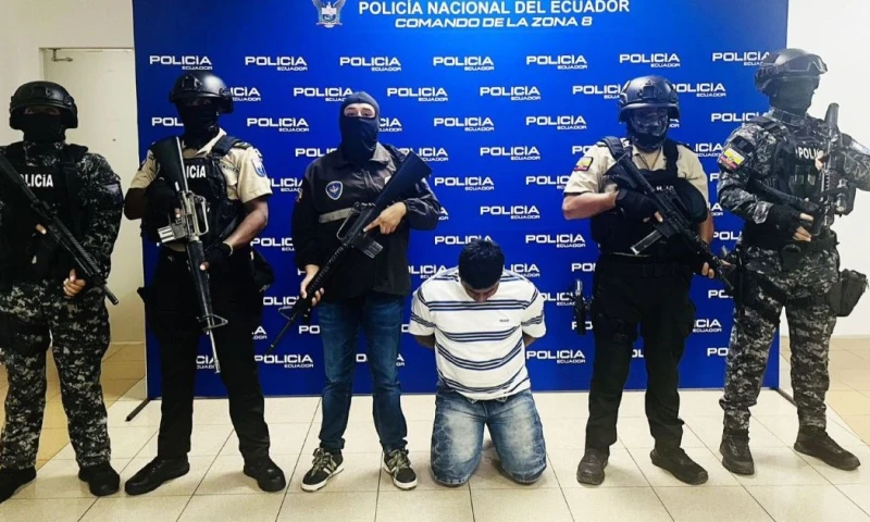  El detenido es identificado como Luis V., alias 'Yuca' / Foto: cortesía ministro del Interior 