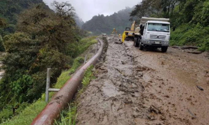 La zona por donde atraviesa la falla Cosanga es propensa a deslaves. Foto: La Hora