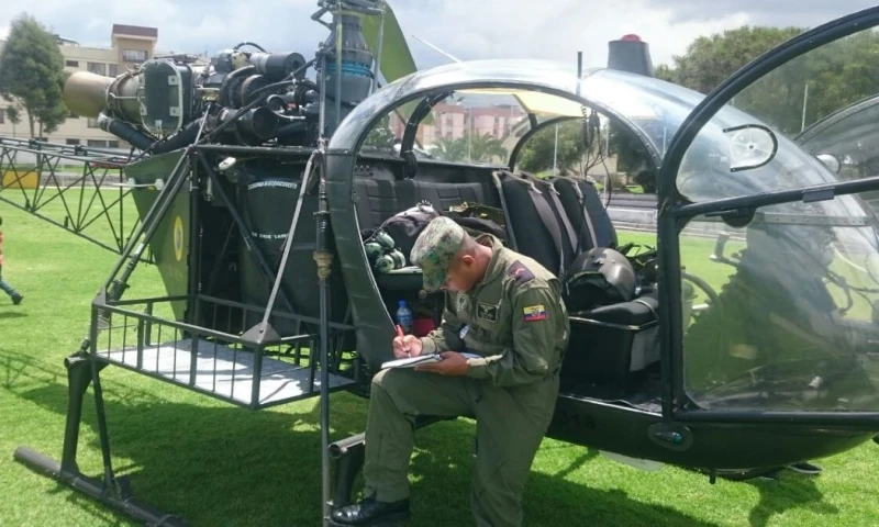 Helicóptero militar fue atacado en la frontera con Colombia / Foto: Cortesía Ejército Ecuatoriano