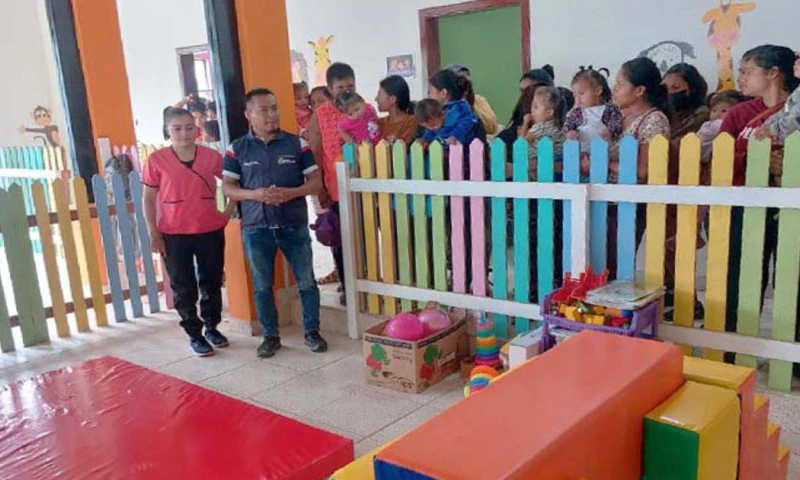 Los trabajos de adecuación y remodelación de la infraestructura fueron realizados por el GAD cantonal, en el marco del convenio de Desarrollo Infantil / Foto: cortesía MIES