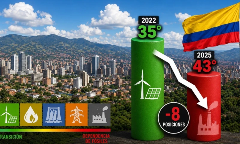 El país bajó cinco puestos en el Índice de Transición Energética 2026, y desde 2022 la caída es de ocho puestos. / Foto: AI