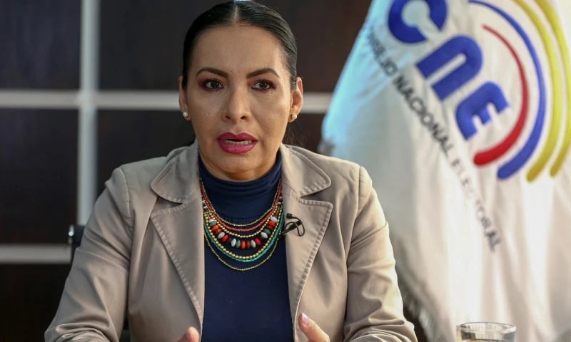 La presidenta del CNE, Diana Atamaint, ha señalado el 20 de agosto como fecha tentativa para la primera vuelta de las elecciones generales anticipadas/ Foto: cortesía EFE