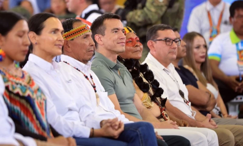 El anuncio fue realizado por el presidente Daniel Noboa durante una visita oficial al Puyo este 17 de abril de 2026 / Foto: cortesía MAE