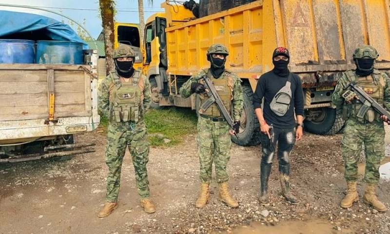 El Ministerio de Defensa del Ecuador informó que, en lo que va de 2026, se han desmantelado 714 campamentos ilegales / Foto: cortesía Ejército Ecuatoriano
