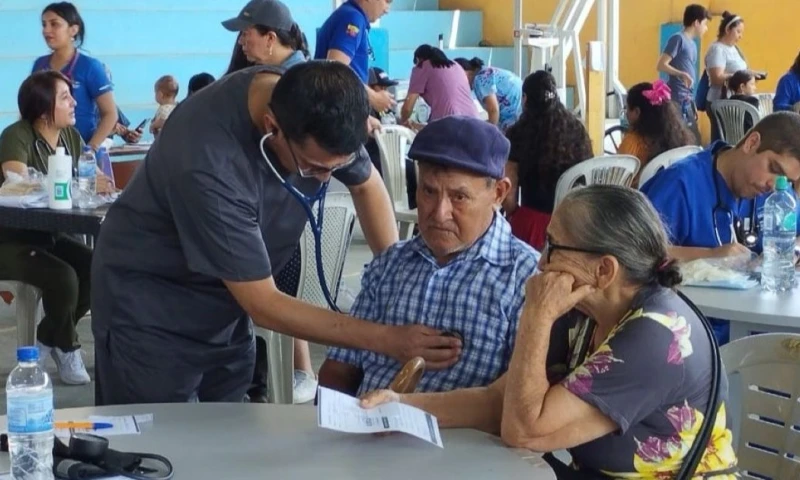 La brigada médica en Sucumbíos fue organizada por Celec / Foto: cortesía Celec