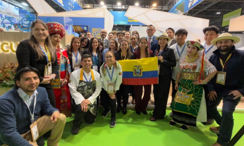 La delegación ecuatoriana estuvo encabezada por el viceministro de Turismo, Mateo Estrella / Foto: cortesía Ministerio de Producción 