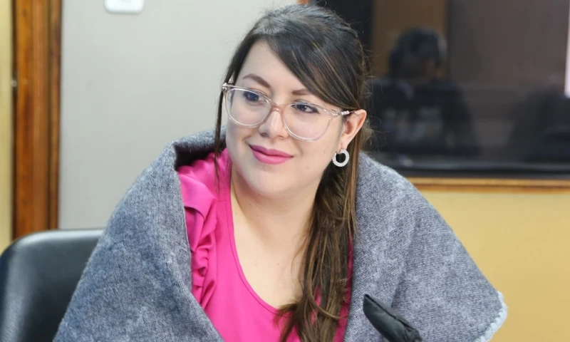 La ministra Andrea Arrobo brinda entrevistas constantemente / Foto: cortesía Ministerio de Energía 