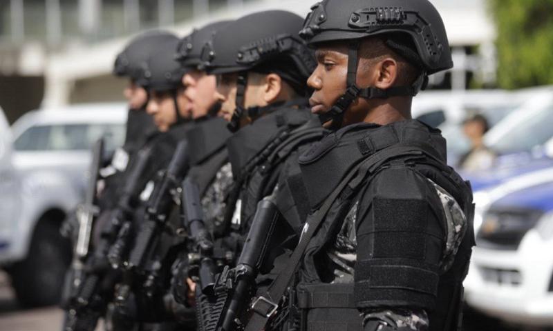 El presidente Guillermo Lasso realizó el anunció ayer en la Escuela de Policía / Foto: cortesía Ministerio del Interior 