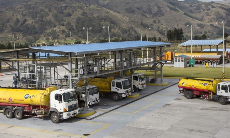El combustible está llegando al Terminal Riobamba (Chimborazo) mediante tanqueros / Foto: cortesía Petroecuador