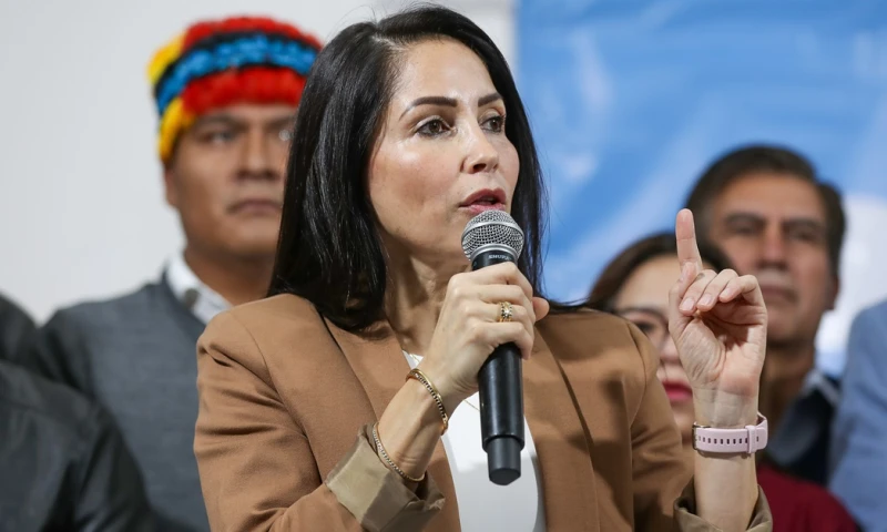 González, que perdió en la segunda vuelta de las últimas dos elecciones presidenciales frente al actual presidente Daniel Noboa/ Foto: cortesía EFE