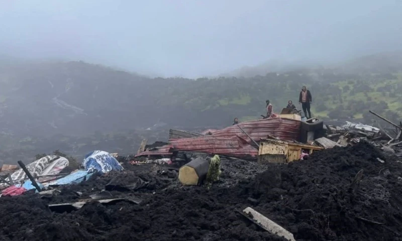 Un aluvión sepultó viviendas en Napo / Foto: cortesía
