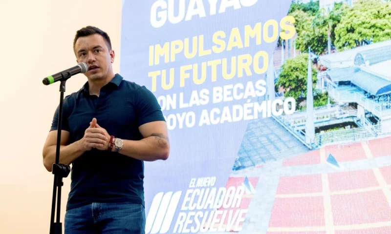 El presidente Daniel Noboa estuvo ayer en Guayaquil / Foto: cortesía Presidencia