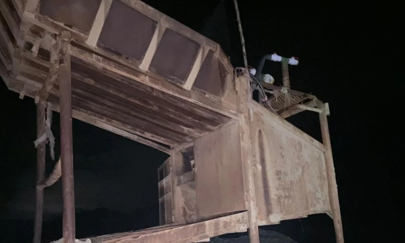 Durante el desarrollo de la operación se localizó infraestructura utilizada para la explotación minera ilegal / Foto: cortesía FF.AA.