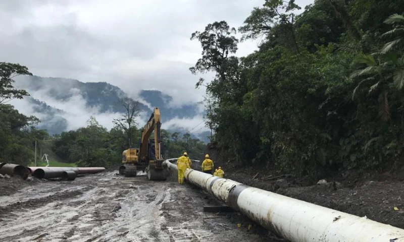 El Sote paralizó sus actividades por erosión del río Coca / Foto cortesía Petroecuador