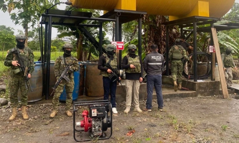 El centro ilegal operaba en el sector Puerto Madero, Cascales / Foto: cortesía Ejército ecuatoriano