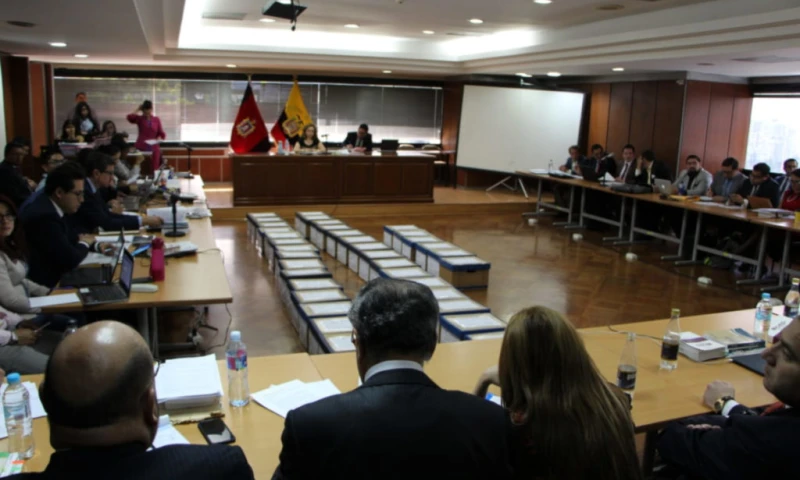 La jueza Daniella Camacho presidió la audiencia de evaluación y preparatoria de juicio del caso "Sobornos 2012 - 2016", efectuada el 17 de octubre de 2019, en la Corte Nacional de Justicia.  Foto: Primicias