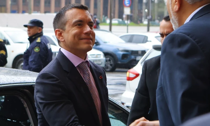 El presidente Daniel Noboa cumplió una intensa agenda hoy en Montevideo / Foto: EFE