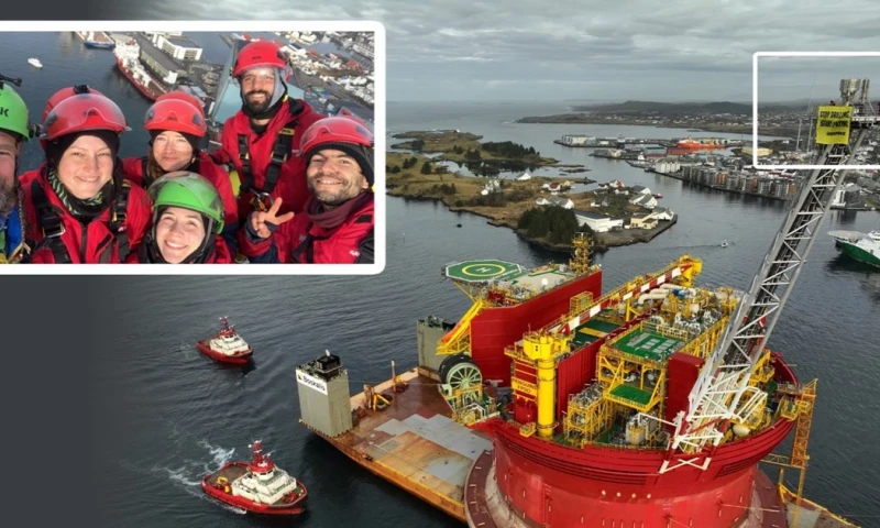 Los acusados se comprometen a no acercarse a cuatro explotaciones en Shell en el Mar del Norte por un periodo de entre 5 y 10 años / Foto: cortesía Greenpeace
