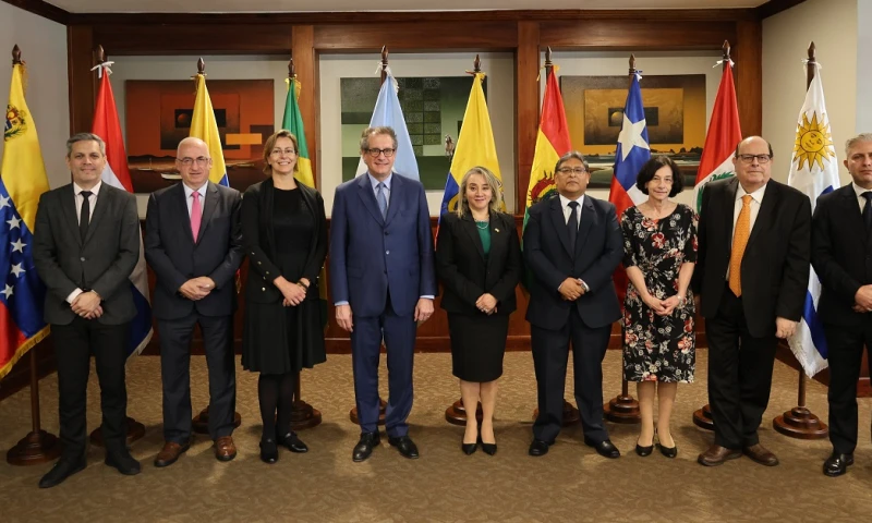 En el encuentro participaron los presidentes de los bancos centrales de Argentina, Bolivia, Brasil, Chile, Colombia, Ecuador, Paraguay, Perú y Uruguay / Foto: cortesía BCE