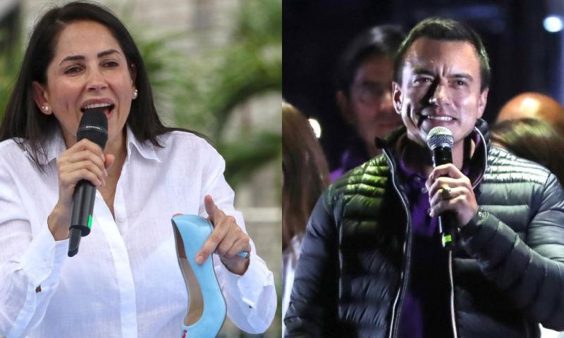 Daniel Noboa y Luisa González presentan dos modelos económicos distintos, lo que ha generado incertidumbre en los mercado / Foto: EFE 
