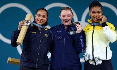 ¡Celebra Ecuador! La nacida en Pastaza se alzó con la medalla de bronce en levantamiento de pesas. Es la cuarta medalla de Ecuador en los Juegos París 2024./ Foto: cortesía