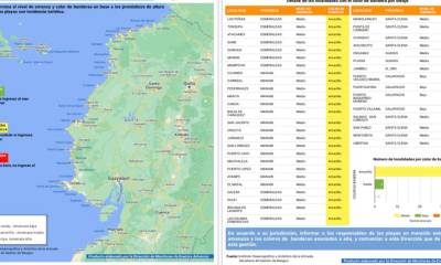 El Inocar indicó que esperaba para este mismo lunes "los mayores efectos" del oleaje en las Islas Galápagos / Imagen: cortesía de Riesgos Ecuador
