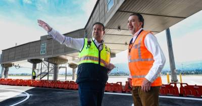 Pabel Muñoz, alcalde de Quito, visitó las obras en el aeropuerto Mariscal Sucre / Foto: cortesía Municipio de Quito