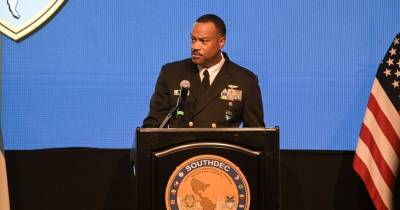 El almirante Alvin Holsey, participó este miércoles en la apertura de la SOUTHDEC 2025 en Buenos Aires / Foto: cortesía Luis Petri