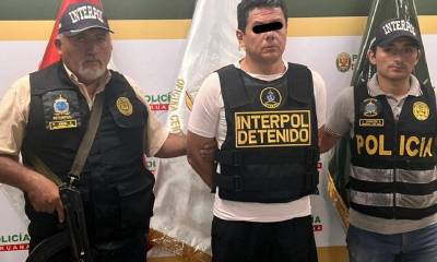 El arresto se produjo en el distrito de Los Olivos, en el norte de Lima, tras "un trabajo coordinado" entre agentes de la Interpol de Lima y Quito/ Foto: Cortesía EFE