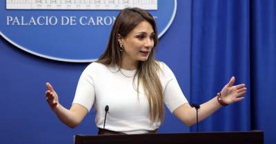 Carolina Jaramillo, vocera presidencial, dio declaraciones hoy en Carondelet / Foto: cortesía Presidencia