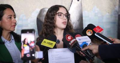 Camila León, asambleísta de ADN, presentó el ‘Proyecto de Ley Orgánica de Repetición’ / Foto: cortesía Camila León, asambleísta de ADN