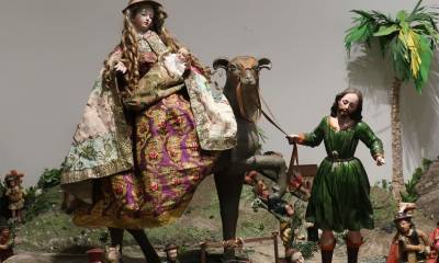 La tradición belenística de la escuela escultórica quiteña se exhibe por Navidad en pesebres coloniales. / Foto: EFE