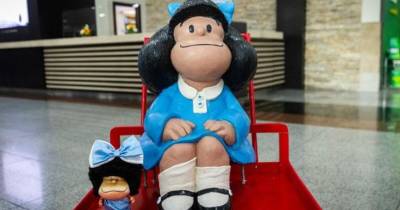 Mafalda llegó a Guayaquil el pasado lunes, de la mano de su escultor, el argentino Pablo Irrgang / Foto: cortesía Municipio de Guayaquil
