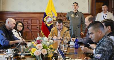 Noboa volvió al país para encabezar el llamado bloque de seguridad / Foto: cortesía Presidencia