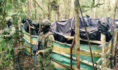 Las acciones se desarrollaron en la vía a La Victoria, sector Los Ángeles, en el cantón Shushufindi / Foto: cortesía Ejército Ecuatoriano