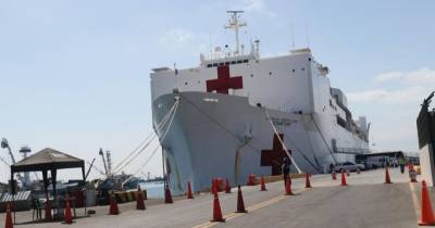 El buque hospital de la Armada de los Estados Unidos llegó a Manta / Foto: cortesía Alcaldía de Manta