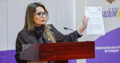 Carolina Jaramillo, vocera de la Presidencia, dio su rueda de prensa semanal desde Latacunga / Foto: cortesía Presidencia