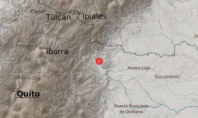 El epicentro del telúrico se localizó a 0,05 grados de latitud norte y 77,30 grados de longitud oeste, a unos 28 kilómetros de profundidad / Imagen cortesía IG