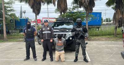 La detención se realizó en Jipijapa, Provincia de Manabí / Foto: cortesía Ministro del Interior