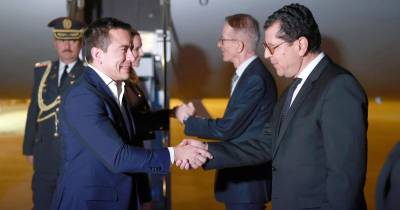 Noboa fue recibido por el embajador de Francia en Ecuador, Phillippe Létrilliart / Foto: cortesía Presidencia