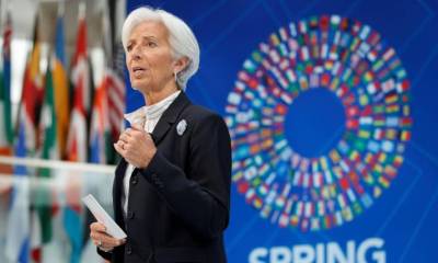 Christine Lagarde, la directora del FMI, en las Reuniones de Primavera. Foto: Expreso