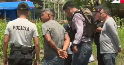 Los dos topógrafos colombianos fueron arrestados el pasado martes en el distrito de Santa Rosa de Loreto / Foto: cortesía TVPerú Noticias