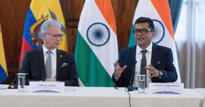 El ministro de Asuntos Exteriores y Textiles de la India, Shri Pabitra Margherita, estuvo en Ecuador / Foto: cortesía Ministerio del Interior