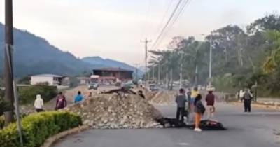 Las protestas se concentran en el cantón Centinela del Cóndor / Foto: cortesía